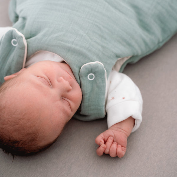 Baby sleeping bag made of cotton - Green