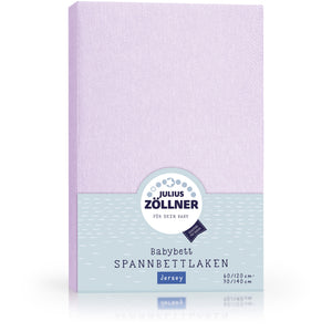 Jersey Spannbettlaken für Babymatratzen 60x120 bis 70x140cm, Flieder