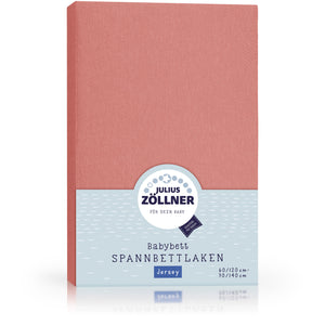 Jersey Spannbettlaken für Babymatratzen 60x120 bis 70x140cm, Terra