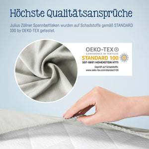 Jersey fitted sheet for baby mattresses 60x120 to 70x140cm, light grey