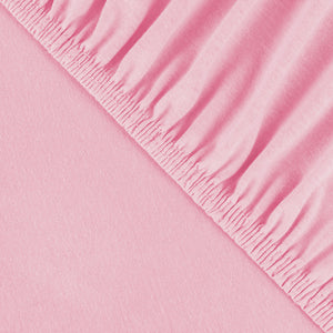 Jersey fitted sheet for baby mattresses 60x120 to 70x140cm, pink