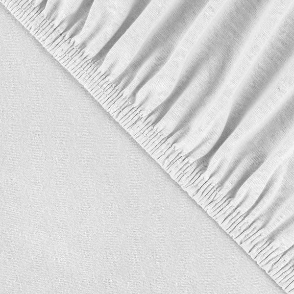 Jersey stretch bed sheets for baby mattresses 60x120 to 70x140cm, white